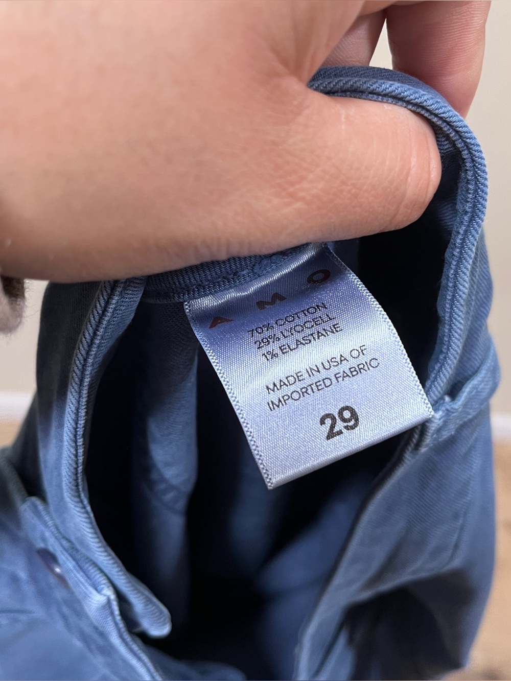 AMO EASY ARMY TROUSER size 29 color deep indigo EUC women’s pants blue - Picture 11 of 12